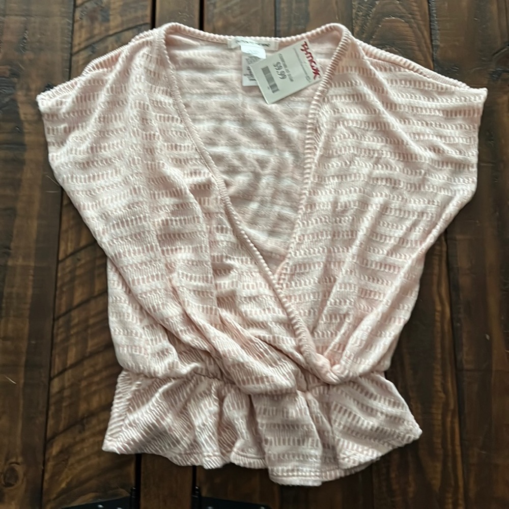 Blush blousy top